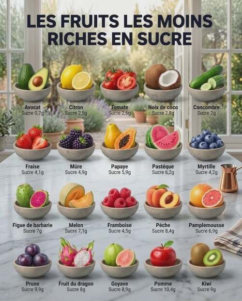 Sucre, fructose et goutte : les meilleurs fruits pour réduire naturellement l’acide urique.